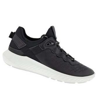 Men's Ecco Ath-1fm Sneakers Black / White | USA 598DFM